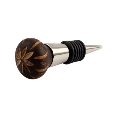 Cut Flower Wooden Wine Stopper